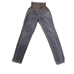 Aglow Women's Maternity Skinny Jeans Denim Blue Dark Wash Size 26